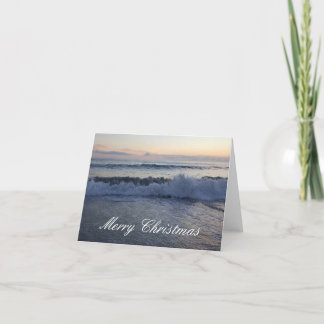Cartes Pour Fêtes Annuelles Merry Christmas Ocean Sunset Card