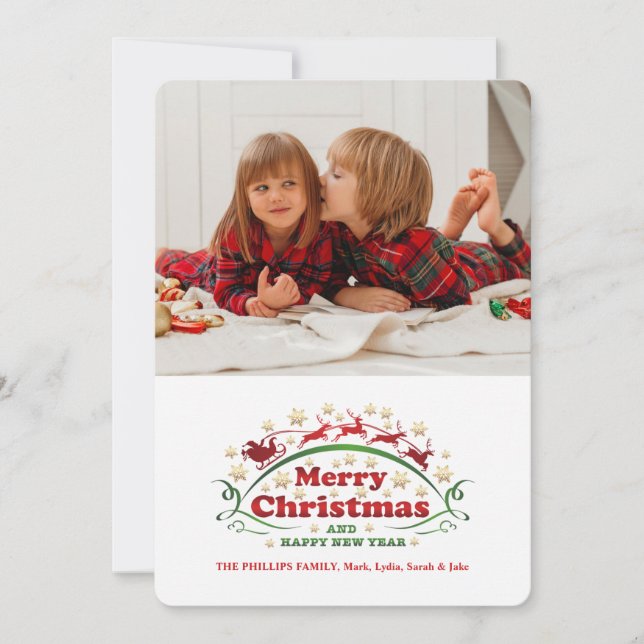 Cartes Pour Fêtes Annuelles Merry Christmas Photo Card (Devant)