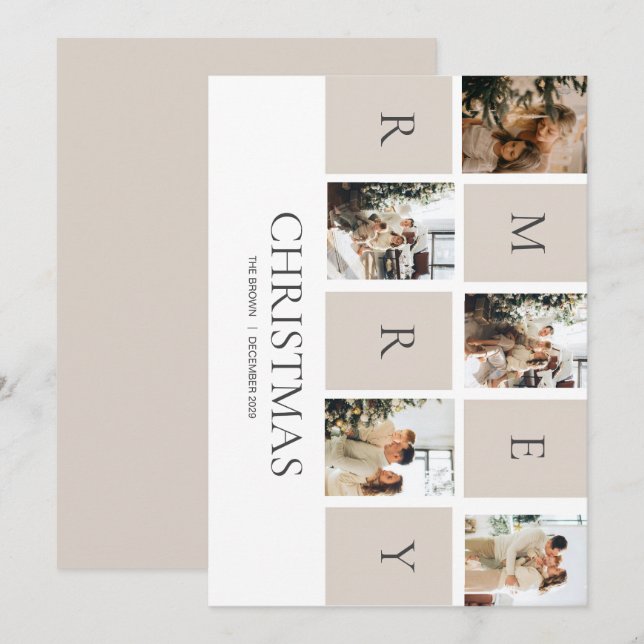 Cartes Pour Fêtes Annuelles Merry Christmas Photo Card – Share Your Joy and ❤️ (Devant / Derrière)