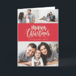 Cartes Pour Fêtes Annuelles MERRY CHRISTMAS photo christmas greeting card<br><div class="desc">Mettez en valeur votre photo de famille préférée sur vos cartes de fin de année cette saison ! Que vous fêtiez Noël, Hanoukka ou que vous souhaitiez simplement envoyer un message de voeux de Nouvel An à vos amis et votre famille, Blush Paper Co. a la carte de vacances parfaite...</div>