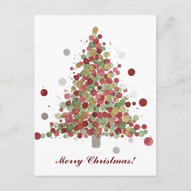 Cartes Pour Fêtes Annuelles Merry Christmas Polka Dot Tree (Devant)