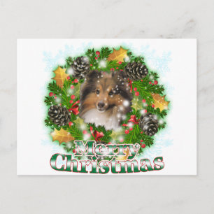 Cartes Pour Fêtes Annuelles Merry Christmas Sheltie