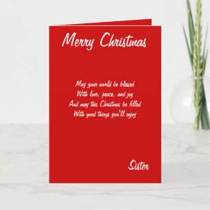 Cartes Pour Fêtes Annuelles Merry Christmas sister cards