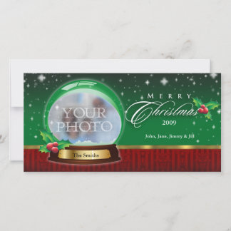 Cartes Pour Fêtes Annuelles Merry Christmas Snow Globe