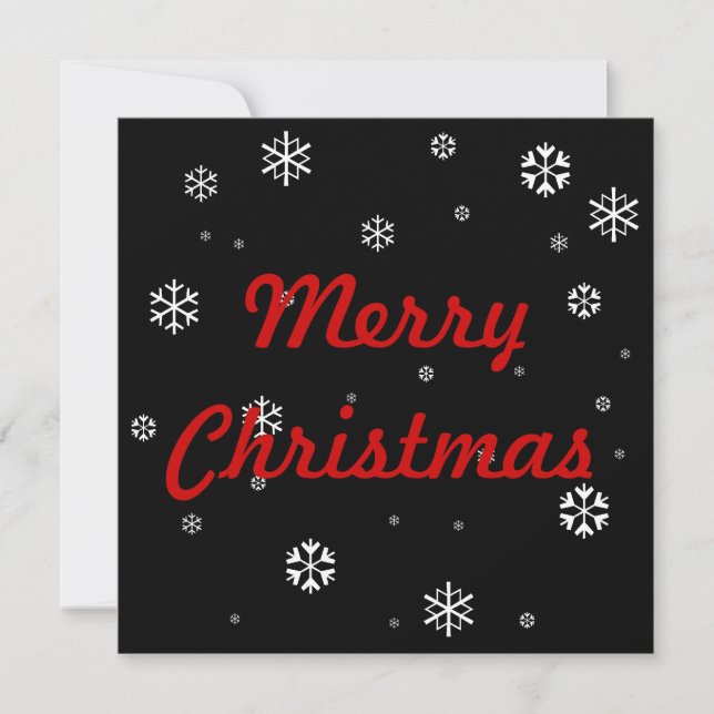 Cartes Pour Fêtes Annuelles Merry Christmas Snowflakes (Devant)