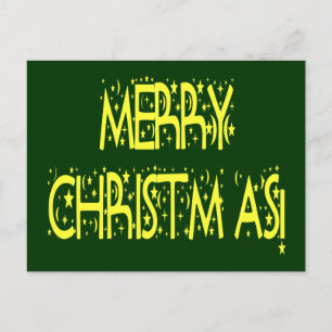 Cartes Pour Fêtes Annuelles Merry Christmas Starry