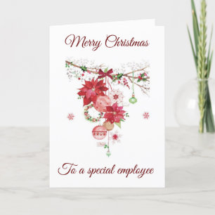 CARTES POUR FÊTES ANNUELLES MERRY CHRISTMAS *UN EMPLOYÉ SPÉCIAL**