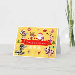 Cartes Pour Fêtes Annuelles Merry Christmas with Santa