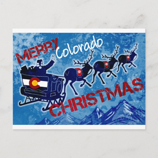 Cartes Pour Fêtes Annuelles Merry Colorado Christmas (Devant)