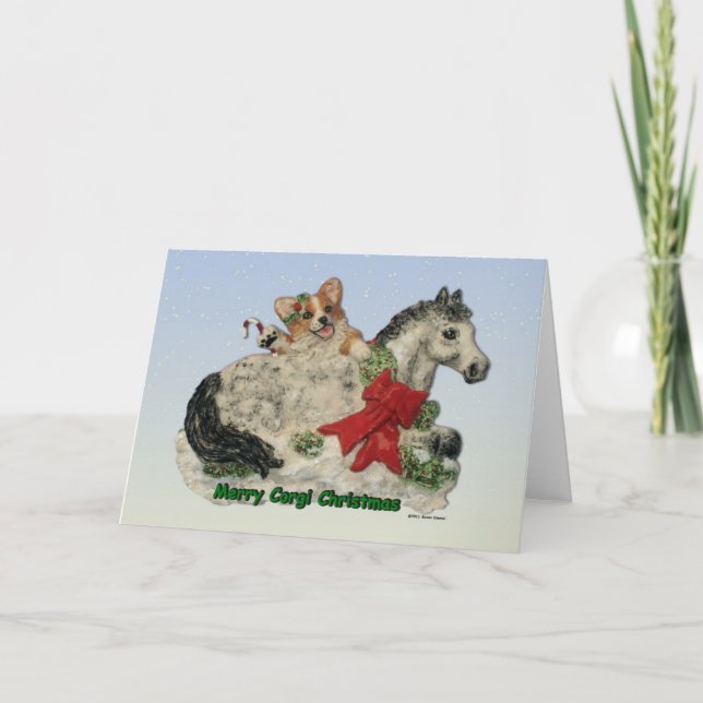 Cartes Pour Fêtes Annuelles Merry Corgi Christmas ! (Devant)