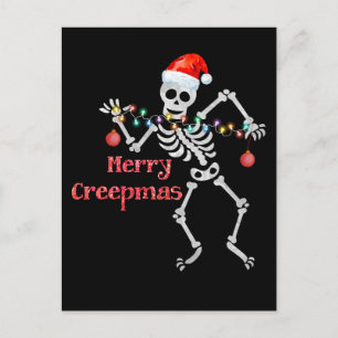 Cartes Pour Fêtes Annuelles Merry Creep mas Funny Père Noël Christmas Skeleton