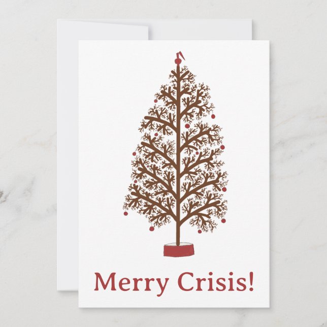 Cartes Pour Fêtes Annuelles Merry Crisis arbre de Noël d'occasion (Devant)