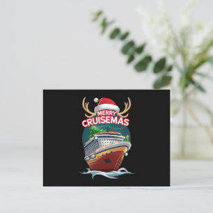 Cartes Pour Fêtes Annuelles Merry Cruisemas Cruise Ship Famille Noël Drôle
