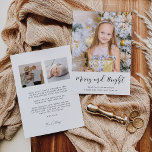 Cartes Pour Fêtes Annuelles Merry et Bright Élégante 3 Photo Famille<br><div class="desc">Merry et Bright ! Un style élégant qui mélange simplicité et calligraphie moderne pour cette série de cartes photo personnalisables.</div>