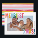 Cartes Pour Fêtes Annuelles MERRY et BRIGHT PHOTO famille moderne coloré<br><div class="desc">par kat massard >>> kat@simplysweetPAPERIE.com <<< Envoyer et message spécial supplémentaire avec style et pizzazz cette année... Personnalisé avec vos détails & photos mes produits de vacances modernes sont sûrs de se démarquer de l'abondance de salutations que vos amis et votre famille recevront cette saison et fera un souvenir spécial...</div>