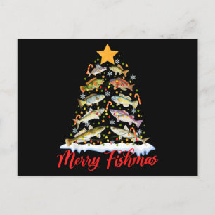 Cartes Pour Fêtes Annuelles Merry Fishmas Funky Christmas Tree Lights Fish Fis