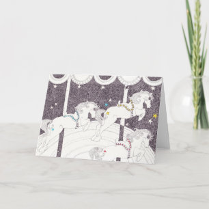 Cartes Pour Fêtes Annuelles Merry Go Round et Round