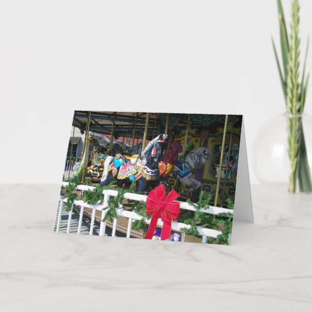 CARTES POUR FÊTES ANNUELLES MERRY GO ROUND FOR A MERRY CHRISTMAS TEACHER (Devant)