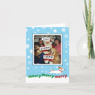 Cartes Pour Fêtes Annuelles Merry Jack Russell Cute Chien Votre photo Noël