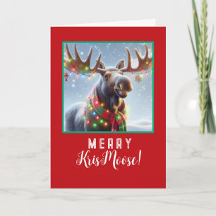 Cartes Pour Fêtes Annuelles Merry KrisMoose - Moose avec ornementations