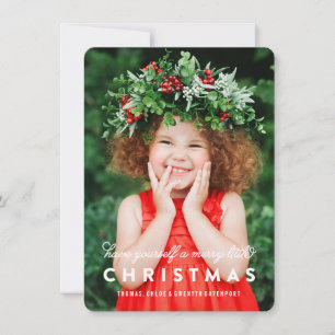 Cartes Pour Fêtes Annuelles Merry Little Christmas Overlay Photo Card