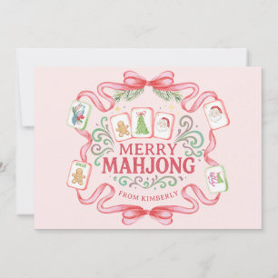 Cartes Pour Fêtes Annuelles Merry Mahjong Noël