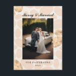 Cartes Pour Fêtes Annuelles Merry Married customer specific photo<br><div class="desc">"Merry Married" Christmas,  customer specific photo holiday postcard.</div>