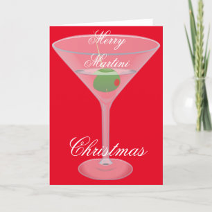Cartes Pour Fêtes Annuelles Merry Martini Noël Thunder_Cove