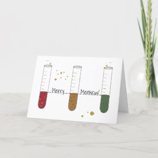 Cartes Pour Fêtes Annuelles Merry Meniscus Chem Science Test Tube Noël