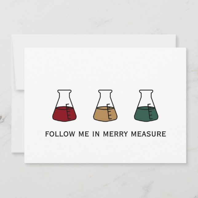 Cartes Pour Fêtes Annuelles Merry Mesure Chimie Science Erlenmeyer Vacances (Devant)
