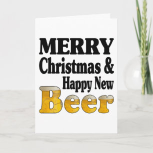 Cartes Pour Fêtes Annuelles Merry New Beer Card