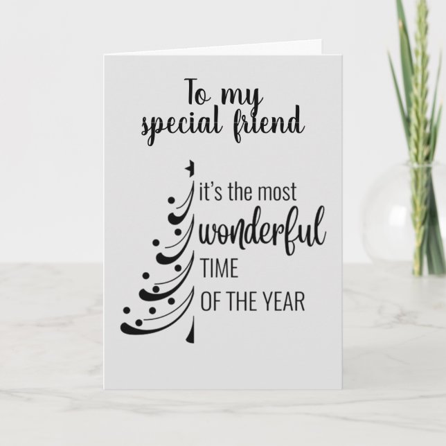 CARTES POUR FÊTES ANNUELLES MERRY NOËL **AMI SPÉCIAL** (Devant)