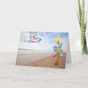 CARTES POUR FÊTES ANNUELLES MERRY NOËL "DE LA PLAGE"