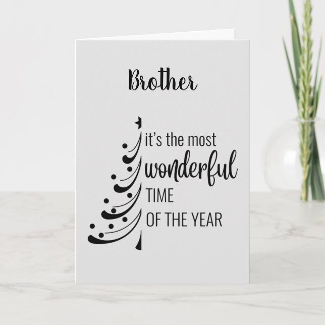 CARTES POUR FÊTES ANNUELLES MERRY NOËL **FRÈRE** (Devant)