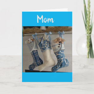 CARTES POUR FÊTES ANNUELLES MERRY NOËL ***MOM*** AVEC AMOUR ET MERCI