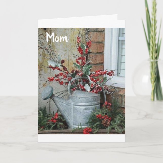 CARTES POUR FÊTES ANNUELLES MERRY NOËL ***MOM*** AVEC AMOUR ET MERCI (Devant)