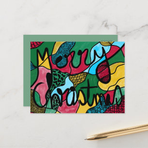 CARTES POUR FÊTES ANNUELLES MERRY NOËL NEUROGRAPHIQUE & NOIR LIGNE