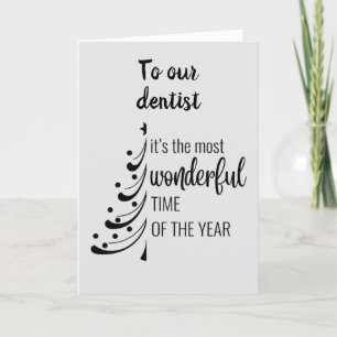 CARTES POUR FÊTES ANNUELLES MERRY NOËL **NOTRE DENTISTE PRÉFÉRÉ"