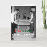 MERRY NOËL PHOTO VINTAGE FOOSBALL FUZBOLL