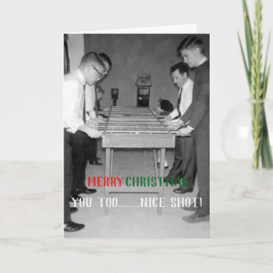 CARTES POUR FÊTES ANNUELLES MERRY NOËL PHOTO VINTAGE FOOSBALL FUZBOLL