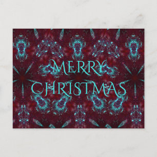 Cartes Pour Fêtes Annuelles Merry Rouge Turquoise Merry Noël Kaleidoscope