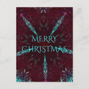 Cartes Pour Fêtes Annuelles Merry Rouge Turquoise Merry Noël Kaleidoscope