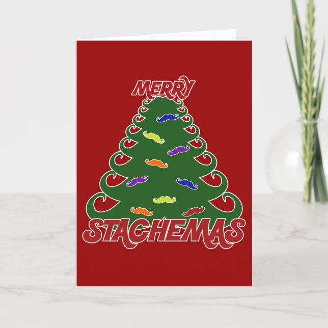 Cartes Pour Fêtes Annuelles Merry Stachemas (Devant)