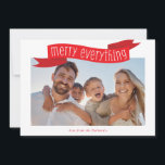 Cartes Pour Fêtes Annuelles MERRY TOUT PHOTO famille moderne bannière rouge<br><div class="desc">par kat massard >>> kat@simplysweetPAPERIE.com <<< Envoyer et message spécial supplémentaire avec style et pizzazz cette année... Personnalisé avec vos détails & photos mes produits de vacances modernes sont sûrs de se démarquer de l'abondance de salutations que vos amis et votre famille recevront cette saison et fera un souvenir spécial...</div>