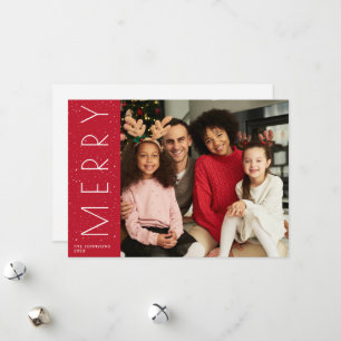 Cartes Pour Fêtes Annuelles MERRY Vacances tendance moderne