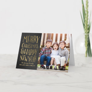 Cartes Pour Fêtes Annuelles Merry Wishes Editable Color Holiday Photo Cards