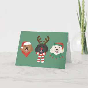 Cartes Pour Fêtes Annuelles Merry Woofmas Maltipoo Chiens de Noël