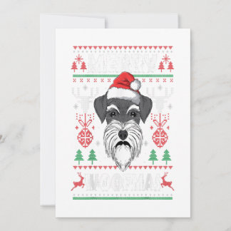 Cartes Pour Fêtes Annuelles Merry Woofmas Schnauzer Christmas Dog Lover
