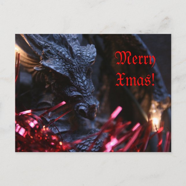 Cartes Pour Fêtes Annuelles Merry Xmas Dragon (Devant)