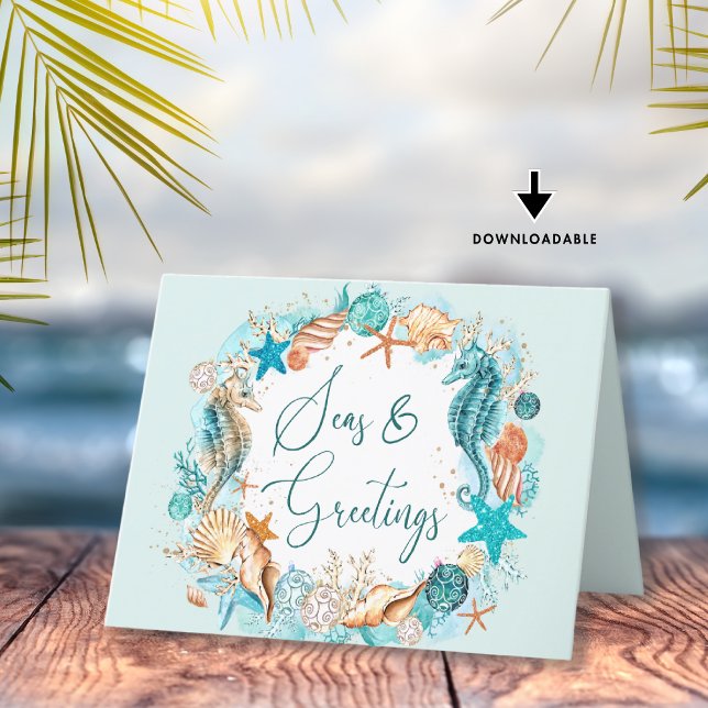 Cartes Pour Fêtes Annuelles MERS Côtières et SAVOIRS Coquilles de cheval de me (Créateur téléchargé)